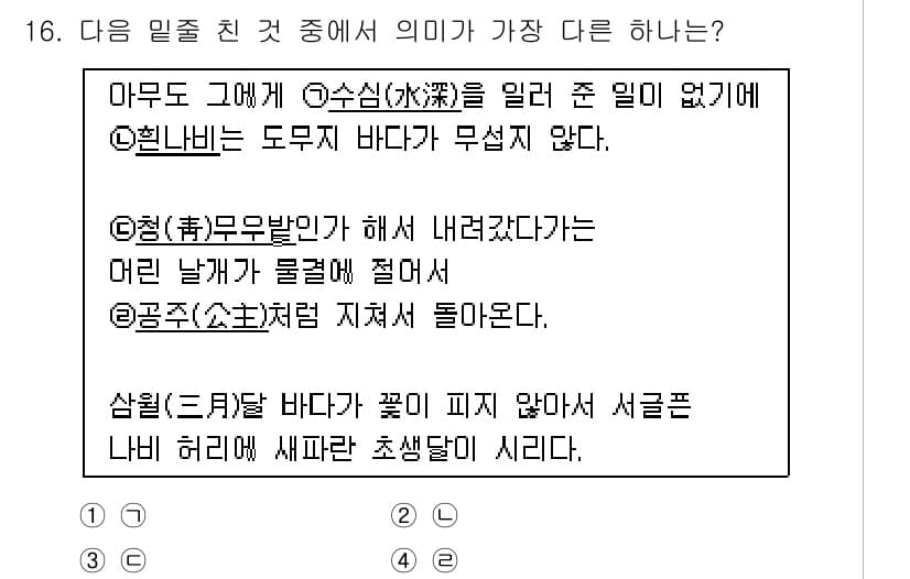 경찰공무원(순경)_국어 2019년 16번 - 정답과 핵심 포인트를 검수 중인 기출문제