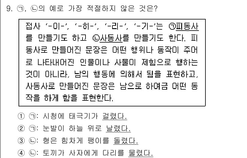 경찰공무원(순경)_국어 2019년 9번 - 정답과 핵심 포인트를 검수 중인 기출문제