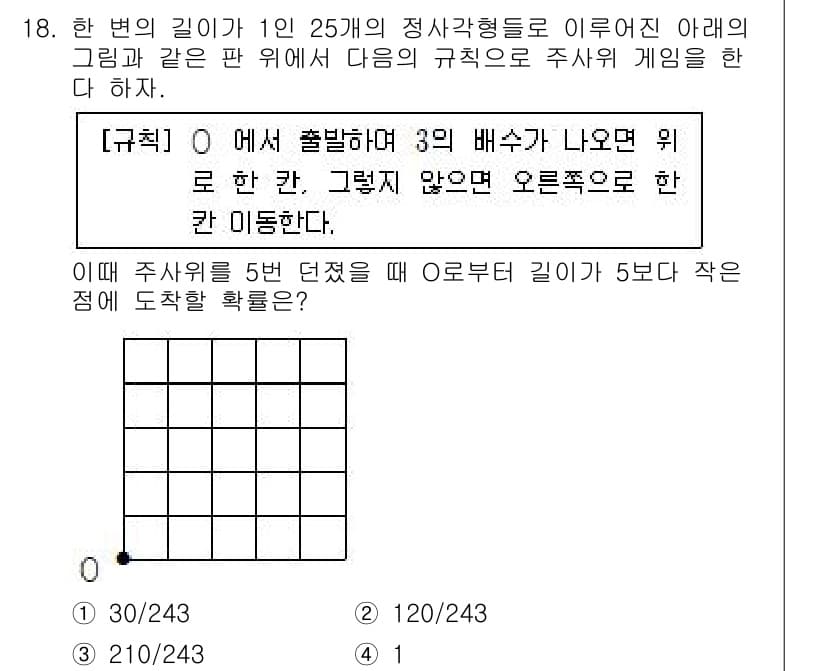 경찰공무원(순경)_수학 2016년 18번 - 정답과 핵심 포인트를 검수 중인 기출문제