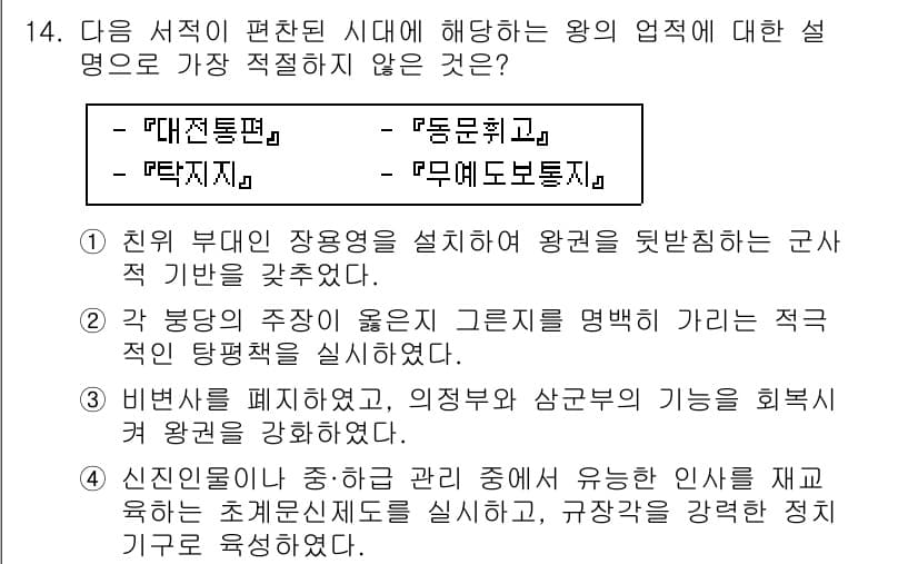 경찰공무원(순경)_한국사 2015년 14번 - 정답과 핵심 포인트를 검수 중인 기출문제