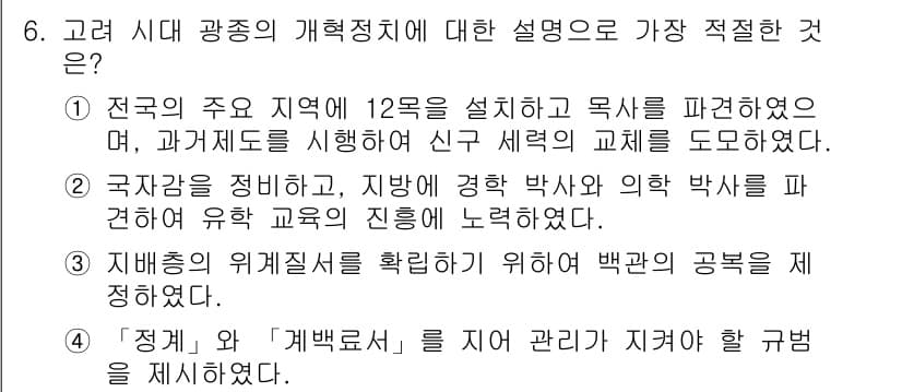 경찰공무원(순경)_한국사 2015년 6번 - 정답과 핵심 포인트를 검수 중인 기출문제
