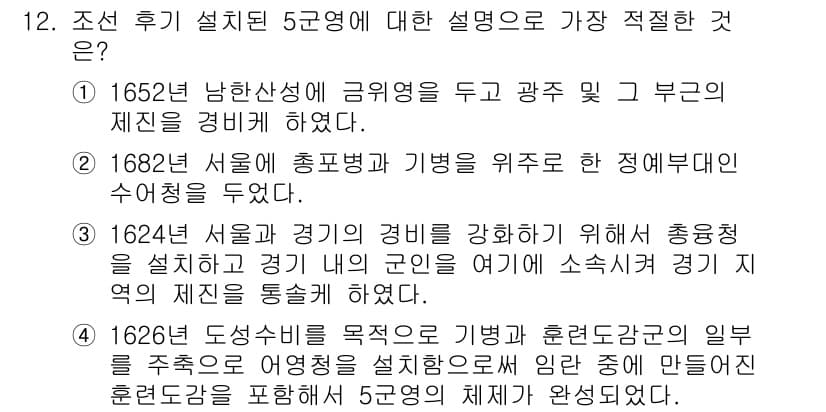 경찰공무원(순경)_한국사 2018년 12번 - 정답과 핵심 포인트를 검수 중인 기출문제