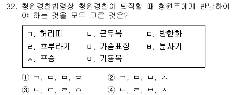 경비지도사_2차(경비업법) 2017년 32번 - 정답과 핵심 포인트를 검수 중인 기출문제