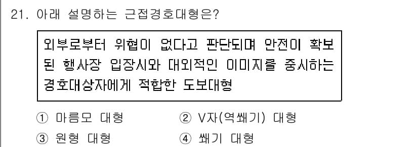 경비지도사_2차(경호학) 2017년 21번 - 정답과 핵심 포인트를 검수 중인 기출문제