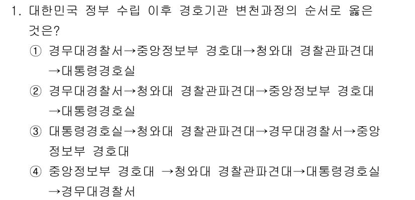 경비지도사_2차(경호학) 2018년 1번 - 정답과 핵심 포인트를 검수 중인 기출문제