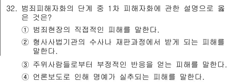 경비지도사_2차(범죄학) 2017년 32번 - 정답과 핵심 포인트를 검수 중인 기출문제