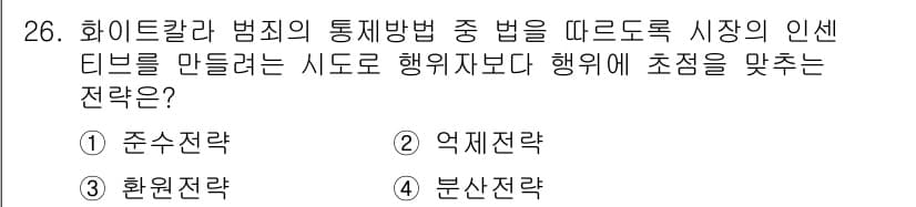 경비지도사_2차(범죄학) 2019년 26번 - 정답과 핵심 포인트를 검수 중인 기출문제