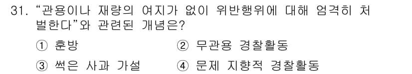 경비지도사_2차(범죄학) 2019년 31번 - 정답과 핵심 포인트를 검수 중인 기출문제