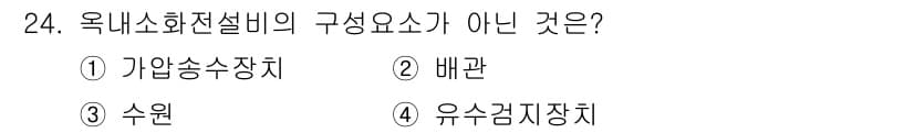 경비지도사_2차(소방학) 2015년 24번 - 정답과 핵심 포인트를 검수 중인 기출문제