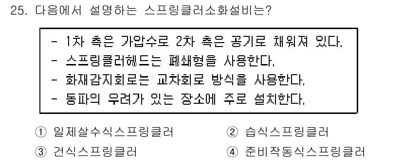 경비지도사_2차(소방학) 2015년 25번 - 정답과 핵심 포인트를 검수 중인 기출문제