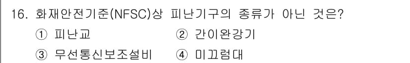 경비지도사_2차(소방학) 2016년 16번 - 정답과 핵심 포인트를 검수 중인 기출문제