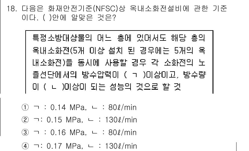 경비지도사_2차(소방학) 2016년 18번 - 정답과 핵심 포인트를 검수 중인 기출문제