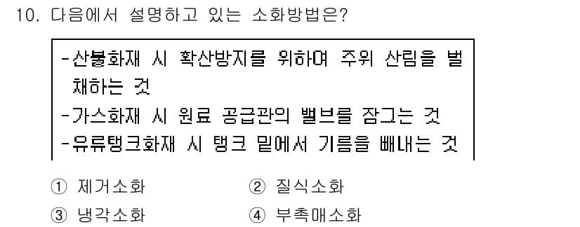 경비지도사_2차(소방학) 2018년 10번 - 정답과 핵심 포인트를 검수 중인 기출문제