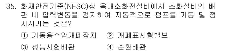 경비지도사_2차(소방학) 2019년 35번 - 정답과 핵심 포인트를 검수 중인 기출문제
