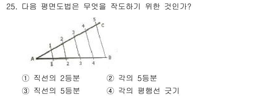 시각디자인기사 2015년 25번 - 정답과 핵심 포인트를 검수 중인 기출문제