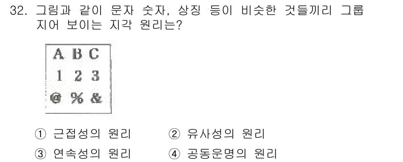 시각디자인기사 2015년 32번 - 정답과 핵심 포인트를 검수 중인 기출문제