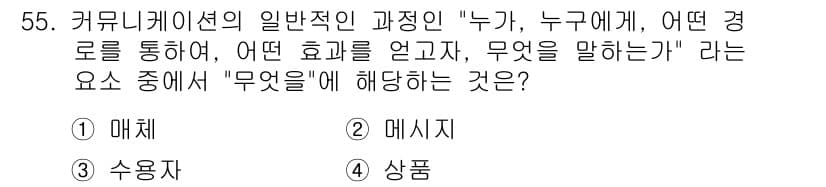 시각디자인기사 2015년 55번 - 정답과 핵심 포인트를 검수 중인 기출문제