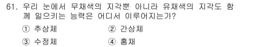 시각디자인기사 2015년 61번 - 정답과 핵심 포인트를 검수 중인 기출문제