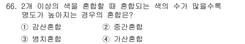 시각디자인기사 2015년 66번 - 정답과 핵심 포인트를 검수 중인 기출문제