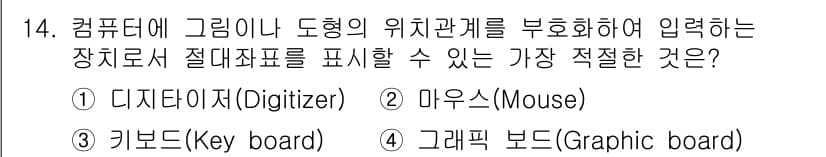 시각디자인기사 2017년 14번 - 정답과 핵심 포인트를 검수 중인 기출문제