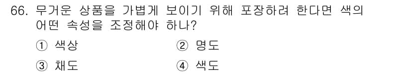 시각디자인기사 2017년 66번 - 정답과 핵심 포인트를 검수 중인 기출문제