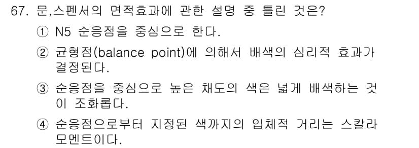 시각디자인기사 2017년 67번 - 정답과 핵심 포인트를 검수 중인 기출문제