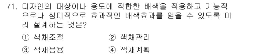 시각디자인기사 2017년 71번 - 정답과 핵심 포인트를 검수 중인 기출문제