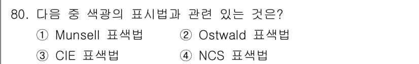 시각디자인기사 2017년 80번 - 정답과 핵심 포인트를 검수 중인 기출문제