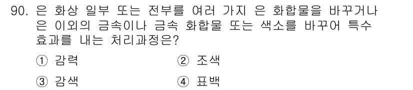 시각디자인기사 2017년 90번 - 정답과 핵심 포인트를 검수 중인 기출문제