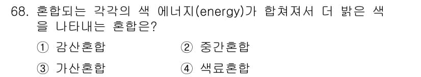 시각디자인기사 2019년 68번 - 정답과 핵심 포인트를 검수 중인 기출문제