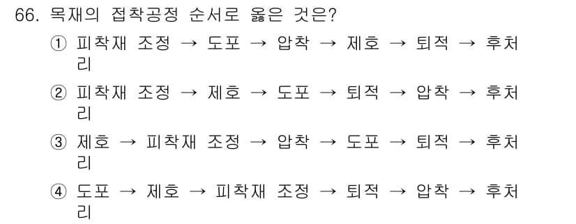 임산가공기사 2016년 66번 - 정답과 핵심 포인트를 검수 중인 기출문제