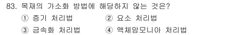임산가공기사 2016년 83번 - 정답과 핵심 포인트를 검수 중인 기출문제