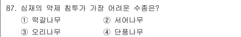 임산가공기사 2018년 87번 - 정답과 핵심 포인트를 검수 중인 기출문제