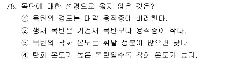 임산가공기사 2019년 78번 - 정답과 핵심 포인트를 검수 중인 기출문제