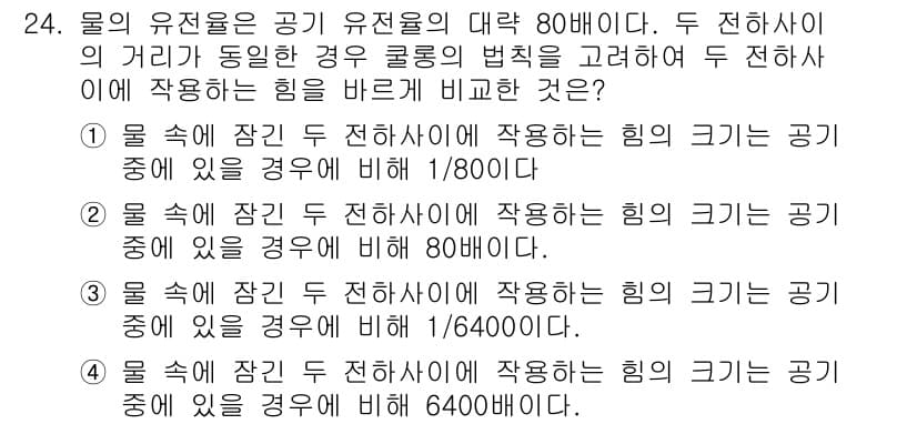 와전류비파괴검사기사 2019년 24번 - 정답과 핵심 포인트를 검수 중인 기출문제