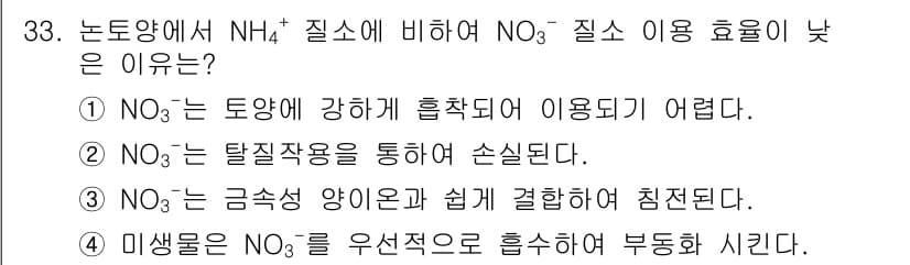유기농업산업기사 2016년 33번 - 정답과 핵심 포인트를 검수 중인 기출문제