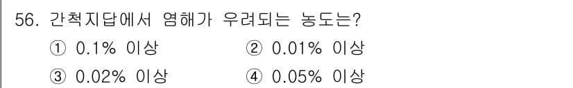 유기농업산업기사 2016년 56번 - 정답과 핵심 포인트를 검수 중인 기출문제
