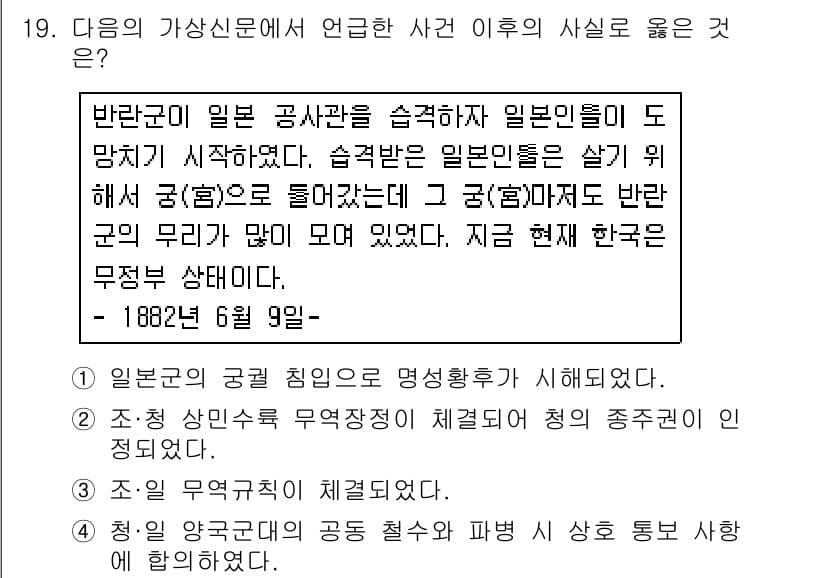 소방공무원(공개)_한국사(구) 2015년 19번 - 정답과 핵심 포인트를 검수 중인 기출문제