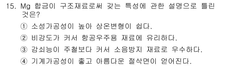 누설비파괴검사기사 2017년 15번 - 정답과 핵심 포인트를 검수 중인 기출문제