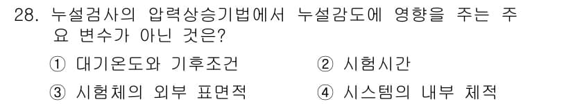 누설비파괴검사기사 2017년 28번 - 정답과 핵심 포인트를 검수 중인 기출문제