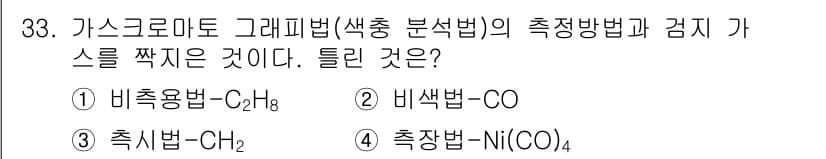 누설비파괴검사기사(구) 2018년 33번 - 정답과 핵심 포인트를 검수 중인 기출문제