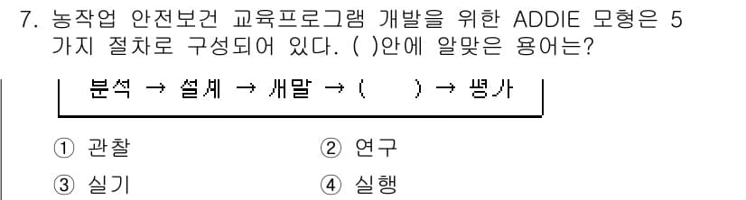 농작업안전보건기사 2018년 7번 - 정답과 핵심 포인트를 검수 중인 기출문제