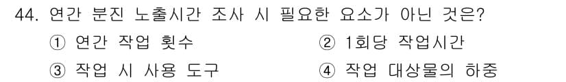농작업안전보건기사 2019년 44번 - 정답과 핵심 포인트를 검수 중인 기출문제