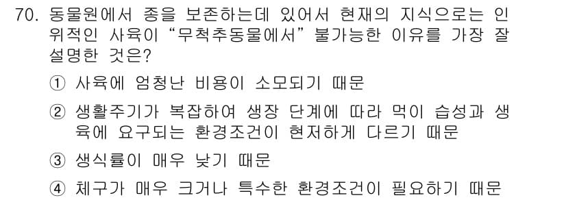 생물분류기사(식물) 2018년 70번 - 정답과 핵심 포인트를 검수 중인 기출문제