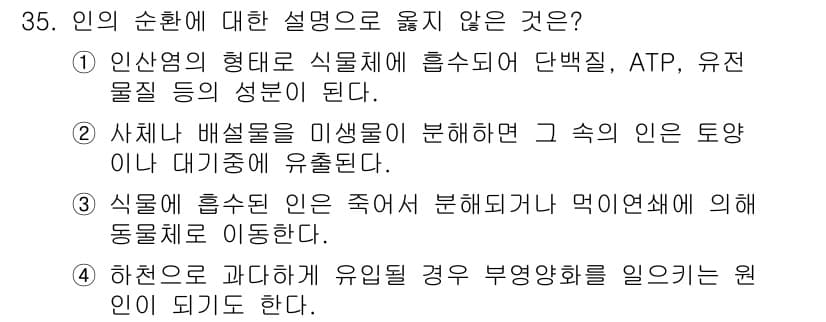 생물분류기사(식물) 2019년 35번 - 정답과 핵심 포인트를 검수 중인 기출문제