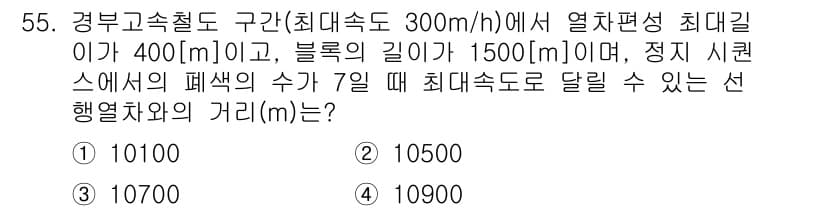 철도신호산업기사 2016년 55번 - 정답과 핵심 포인트를 검수 중인 기출문제