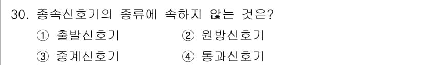 철도신호산업기사 2019년 30번 - 정답과 핵심 포인트를 검수 중인 기출문제