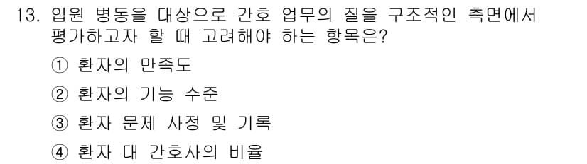 9급_지방직_공무원_간호관리 2015년 13번 - 정답과 핵심 포인트를 검수 중인 기출문제
