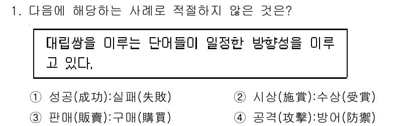9급_지방직_공무원_국어 2019년 1번 - 정답과 핵심 포인트를 검수 중인 기출문제