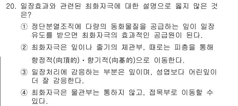 9급_지방직_공무원_재배학개론 2019년 20번 - 정답과 핵심 포인트를 검수 중인 기출문제
